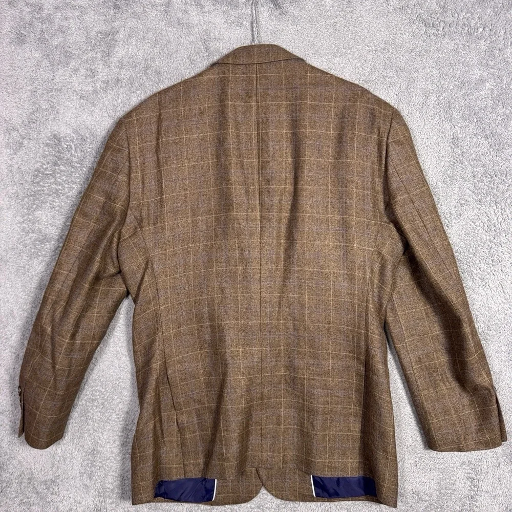 Jos A Bank Blazer Men's 42R Linen Wool BRR Comfort 1905 Sport Coat Windowpane